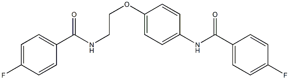 4-fluoro-N-[2-[4-[(4-fluorobenzoyl)amino]phenoxy]ethyl]benzamide Struktur