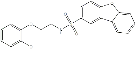 N-[2-(2-methoxyphenoxy)ethyl]dibenzofuran-2-sulfonamide