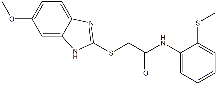 2-[(6-methoxy-1H-benzimidazol-2-yl)sulfanyl]-N-(2-methylsulfanylphenyl)acetamide Struktur