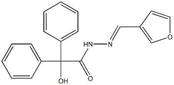 N-[(E)-furan-3-ylmethylideneamino]-2-hydroxy-2,2-diphenylacetamide Struktur