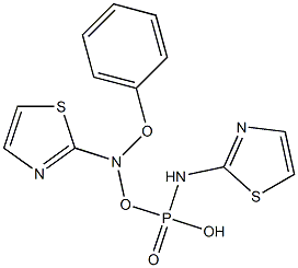 N-[phenoxy-(1,3-thiazol-2-ylamino)phosphoryl]-1,3-thiazol-2-amine Struktur