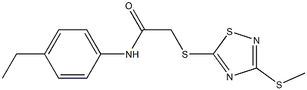 N-(4-ethylphenyl)-2-[(3-methylsulfanyl-1,2,4-thiadiazol-5-yl)sulfanyl]acetamide Struktur