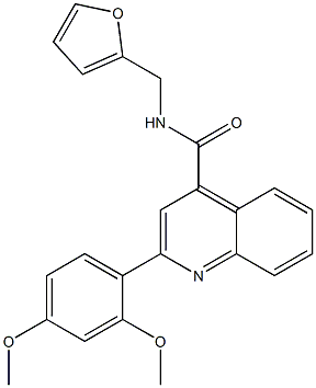 2-(2,4-dimethoxyphenyl)-N-(furan-2-ylmethyl)quinoline-4-carboxamide Struktur