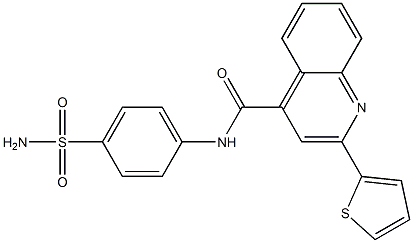 N-(4-sulfamoylphenyl)-2-thiophen-2-ylquinoline-4-carboxamide Struktur