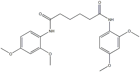 N,N'-bis(2,4-dimethoxyphenyl)hexanediamide Struktur