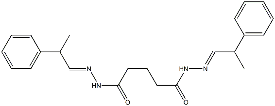 N,N'-bis[(E)-2-phenylpropylideneamino]pentanediamide Struktur