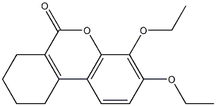 3,4-diethoxy-7,8,9,10-tetrahydrobenzo[c]chromen-6-one Struktur