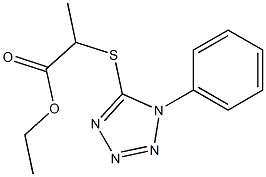 ethyl 2-(1-phenyltetrazol-5-yl)sulfanylpropanoate Struktur