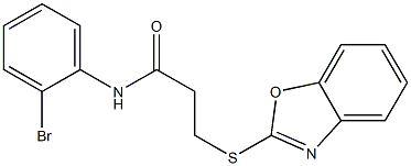 3-(1,3-benzoxazol-2-ylsulfanyl)-N-(2-bromophenyl)propanamide Struktur