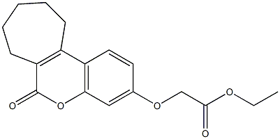 ethyl 2-[(6-oxo-8,9,10,11-tetrahydro-7H-cyclohepta[c]chromen-3-yl)oxy]acetate Struktur