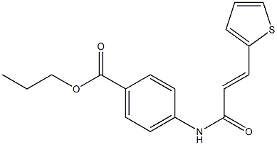 propyl 4-[[(E)-3-thiophen-2-ylprop-2-enoyl]amino]benzoate Struktur