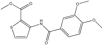 methyl 3-[(3,4-dimethoxybenzoyl)amino]thiophene-2-carboxylate Struktur