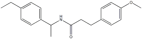 N-[1-(4-ethylphenyl)ethyl]-3-(4-methoxyphenyl)propanamide Struktur