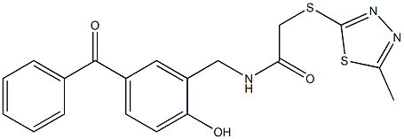 N-[(5-benzoyl-2-hydroxyphenyl)methyl]-2-[(5-methyl-1,3,4-thiadiazol-2-yl)sulfanyl]acetamide