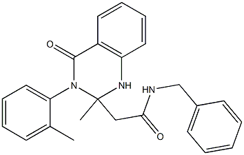 N-benzyl-2-[2-methyl-3-(2-methylphenyl)-4-oxo-1H-quinazolin-2-yl]acetamide Struktur