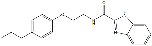 N-[2-(4-propylphenoxy)ethyl]-1H-benzimidazole-2-carboxamide Struktur