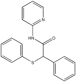 2-phenyl-2-phenylsulfanyl-N-pyridin-2-ylacetamide Struktur