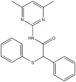 N-(4,6-dimethylpyrimidin-2-yl)-2-phenyl-2-phenylsulfanylacetamide Struktur