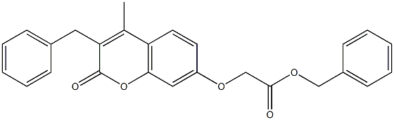 benzyl 2-(3-benzyl-4-methyl-2-oxochromen-7-yl)oxyacetate Struktur