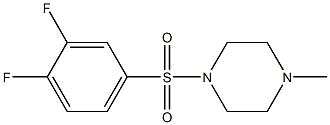 1-(3,4-difluorophenyl)sulfonyl-4-methylpiperazine Struktur