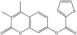 (3,4-dimethyl-2-oxochromen-7-yl) thiophene-2-carboxylate Struktur