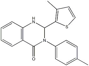 3-(4-methylphenyl)-2-(3-methylthiophen-2-yl)-1,2-dihydroquinazolin-4-one Struktur