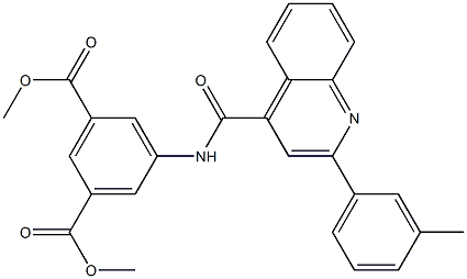 dimethyl 5-[[2-(3-methylphenyl)quinoline-4-carbonyl]amino]benzene-1,3-dicarboxylate Struktur