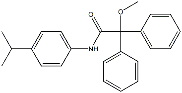 2-methoxy-2,2-diphenyl-N-(4-propan-2-ylphenyl)acetamide Struktur