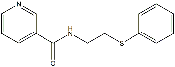 N-(2-phenylsulfanylethyl)pyridine-3-carboxamide Struktur