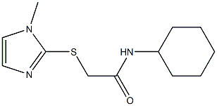 N-cyclohexyl-2-(1-methylimidazol-2-yl)sulfanylacetamide Struktur