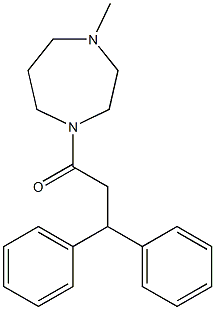 1-(4-methyl-1,4-diazepan-1-yl)-3,3-diphenylpropan-1-one Struktur