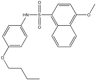 N-(4-butoxyphenyl)-4-methoxynaphthalene-1-sulfonamide Struktur