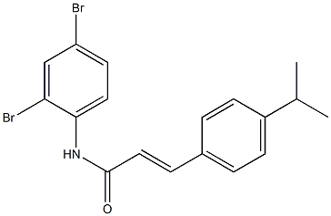 (E)-N-(2,4-dibromophenyl)-3-(4-propan-2-ylphenyl)prop-2-enamide Struktur