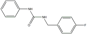 1-[(4-fluorophenyl)methyl]-3-phenylurea Struktur