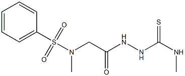 1-[[2-[benzenesulfonyl(methyl)amino]acetyl]amino]-3-methylthiourea Struktur