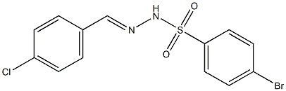 4-bromo-N-[(E)-(4-chlorophenyl)methylideneamino]benzenesulfonamide Struktur