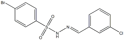 4-bromo-N-[(E)-(3-chlorophenyl)methylideneamino]benzenesulfonamide Struktur