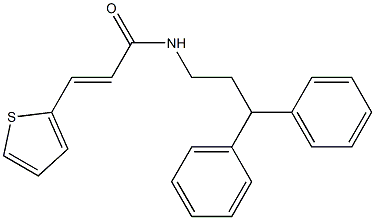 (E)-N-(3,3-diphenylpropyl)-3-thiophen-2-ylprop-2-enamide Struktur