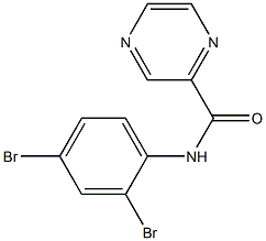 N-(2,4-dibromophenyl)pyrazine-2-carboxamide Struktur