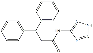 3,3-diphenyl-N-(2H-tetrazol-5-yl)propanamide Struktur