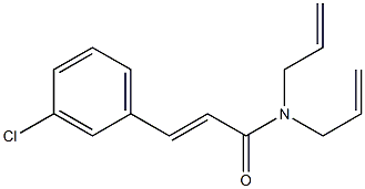 (E)-3-(3-chlorophenyl)-N,N-bis(prop-2-enyl)prop-2-enamide Struktur