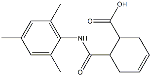 6-[(2,4,6-trimethylphenyl)carbamoyl]cyclohex-3-ene-1-carboxylic acid Struktur