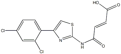 (E)-4-[[4-(2,4-dichlorophenyl)-1,3-thiazol-2-yl]amino]-4-oxobut-2-enoic acid Struktur