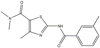 N,N,4-trimethyl-2-[(3-methylbenzoyl)amino]-1,3-thiazole-5-carboxamide Struktur