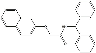 N-benzhydryl-2-naphthalen-2-yloxyacetamide Struktur