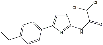 2,2-dichloro-N-[4-(4-ethylphenyl)-1,3-thiazol-2-yl]acetamide Struktur