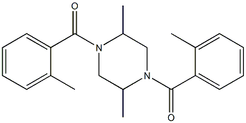 [2,5-dimethyl-4-(2-methylbenzoyl)piperazin-1-yl]-(2-methylphenyl)methanone Struktur