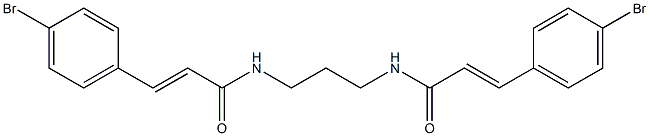 (E)-3-(4-bromophenyl)-N-[3-[[(E)-3-(4-bromophenyl)prop-2-enoyl]amino]propyl]prop-2-enamide Struktur