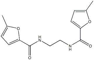 5-methyl-N-[2-[(5-methylfuran-2-carbonyl)amino]ethyl]furan-2-carboxamide Struktur