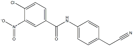 4-chloro-N-[4-(cyanomethyl)phenyl]-3-nitrobenzamide Struktur